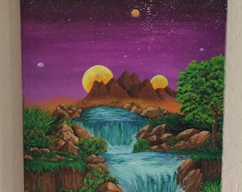 Orange Haze-Original Leinwand Gemälde