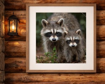 Waschbär – Wildtier Fotografie Druck – Waldtier Fotografie – Natur Fotografie
