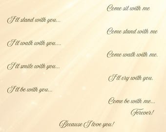 Das Einladungsgedicht Print | Liebes-Gedicht-Wand-Kunst | Romantisches Geschenk | Hochzeit oder Jubiläum Dekor