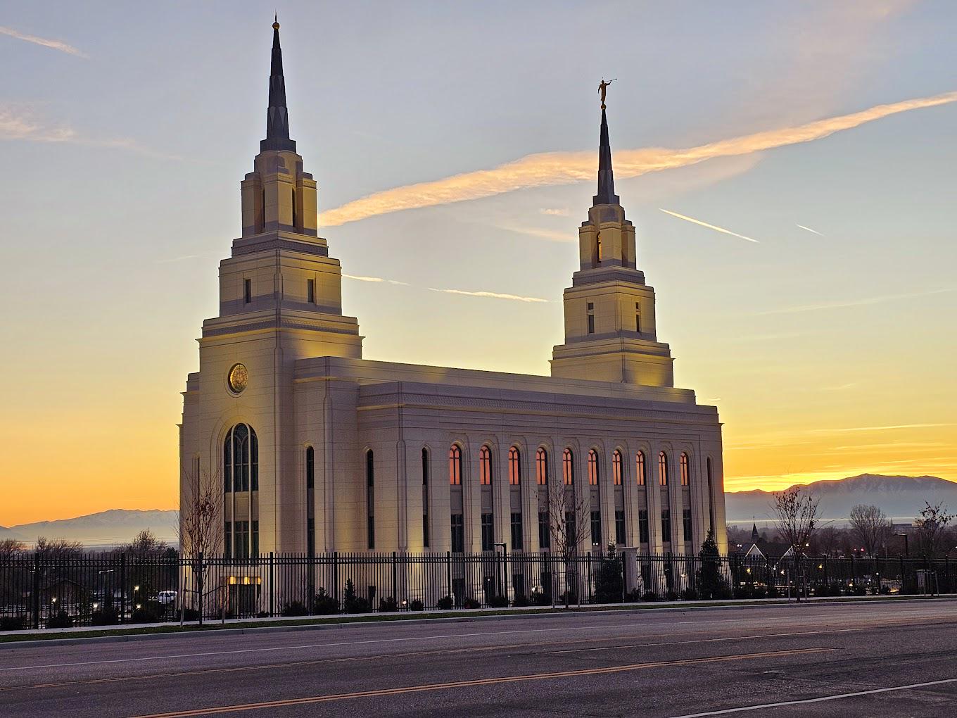 Layton LDS Temple at Sunset #1