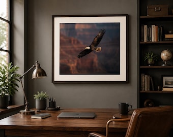 Majestätisch Weißkopfseeadler Wand Kunst | Grand Canyon Einzelstück, Dekor als Dekor