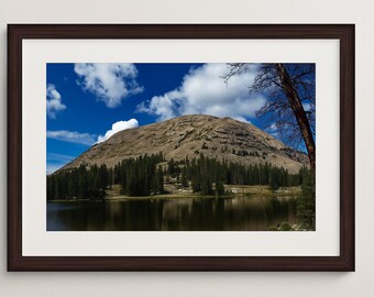 Mt Watson Utah Print, Washington Lake Photography, High Uintas Mountain Wall Art