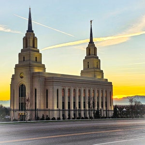 Layton Utah LDS Temple at Sunset – Fine Art Photography Print