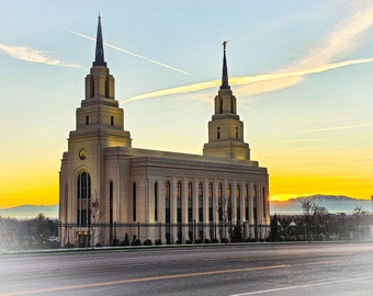 Layton Utah LDS Temple at Sunset – Fine Art Photography Print