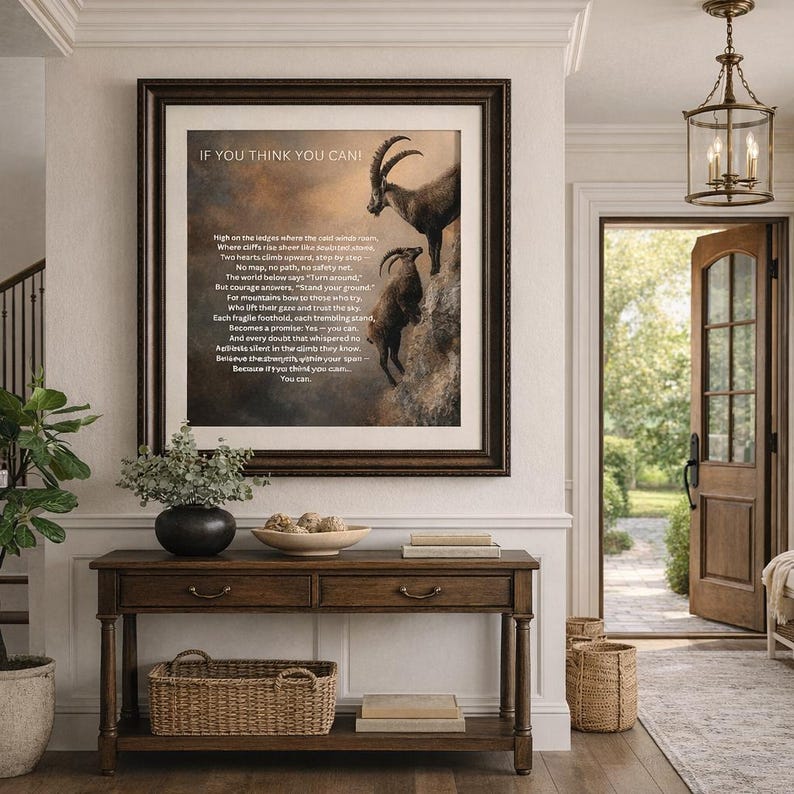 Console Poem Mountain Goat Poem Art Print – Inspirational Wildlife (digital Download ...