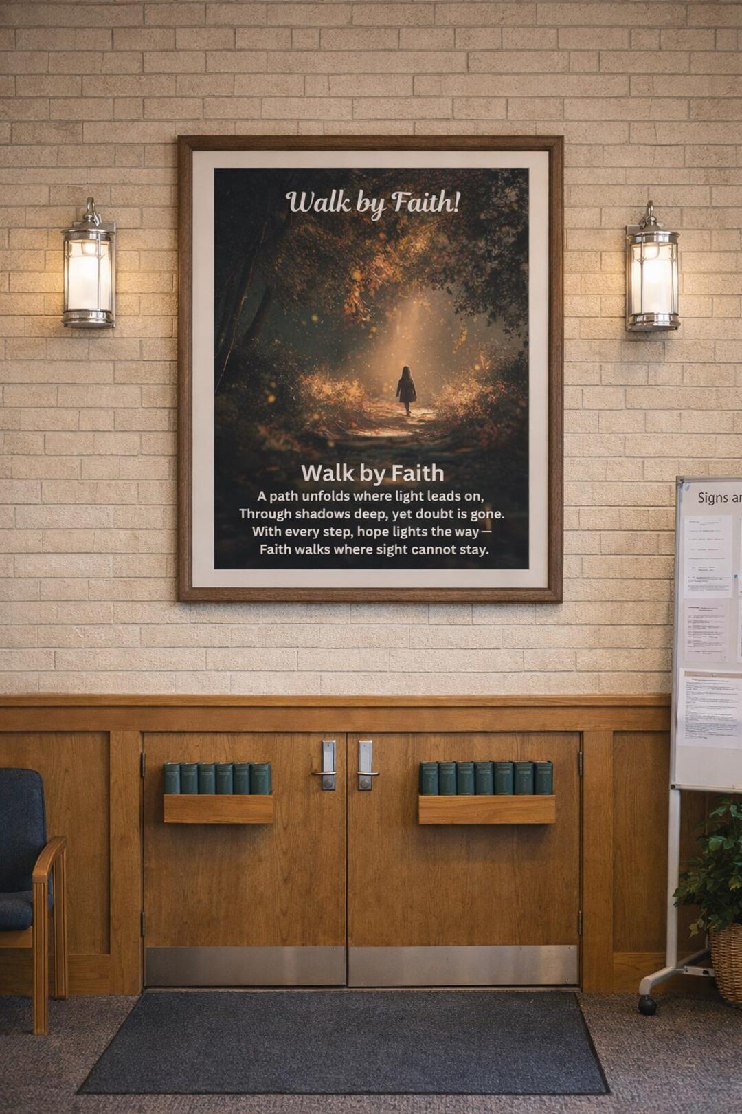 Walk by Faith — Inspirational Christian Wall Art | Spiritual Woodland ...