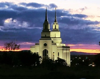 Layton Utah LDS Temple at Sunset – Fine Art Photography Print