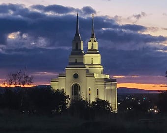 Layton LDS Temple at Sunset #2