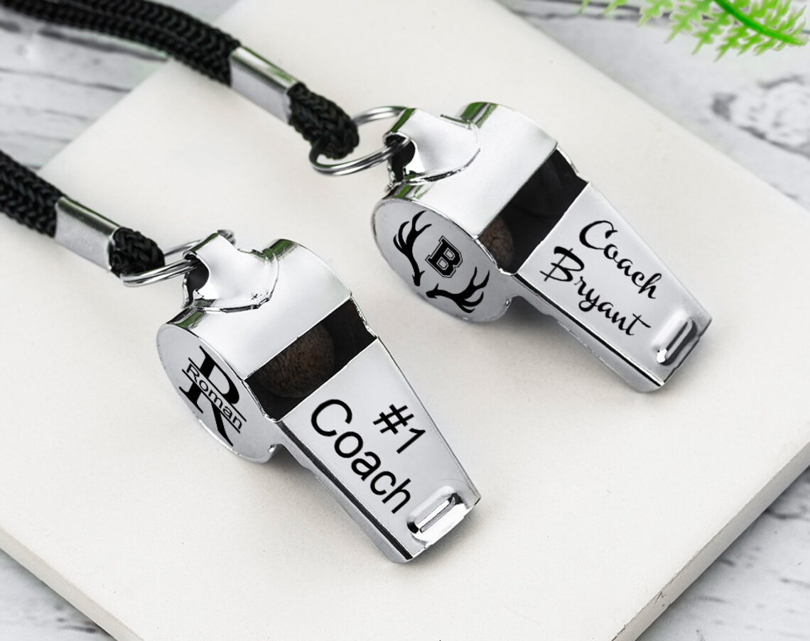 Personalized Coaches Whistle Stainless Steel Whistle Etsy