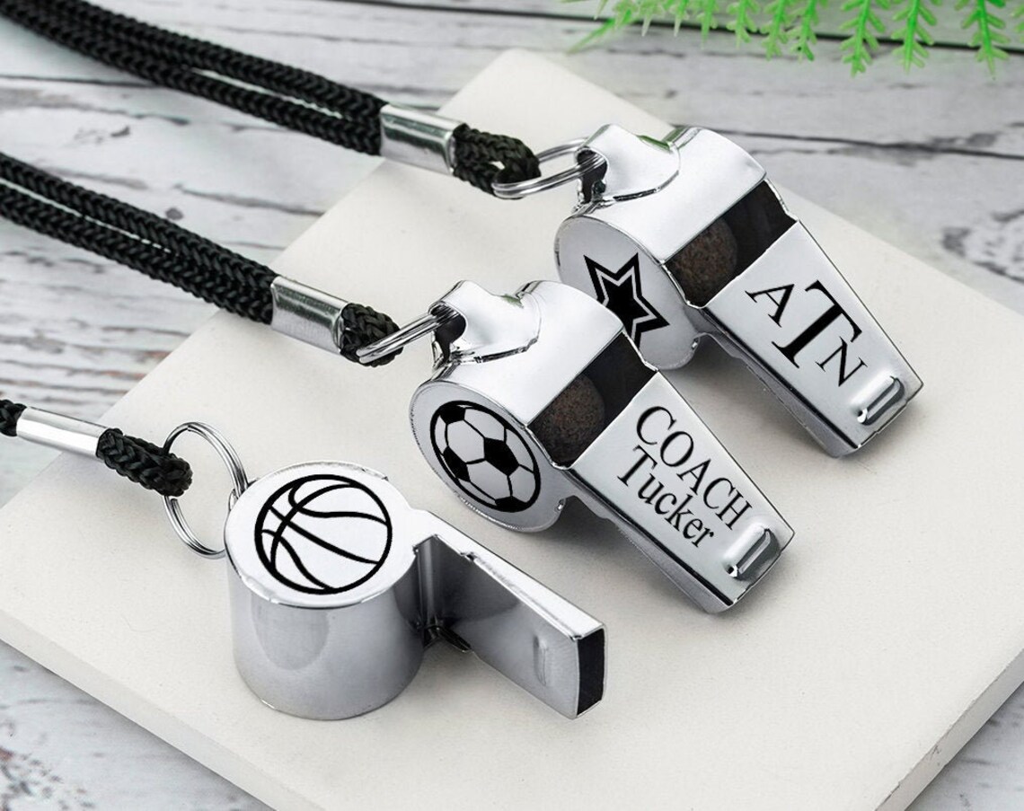 Personalized Coaches Whistle Stainless Steel Whistle Etsy