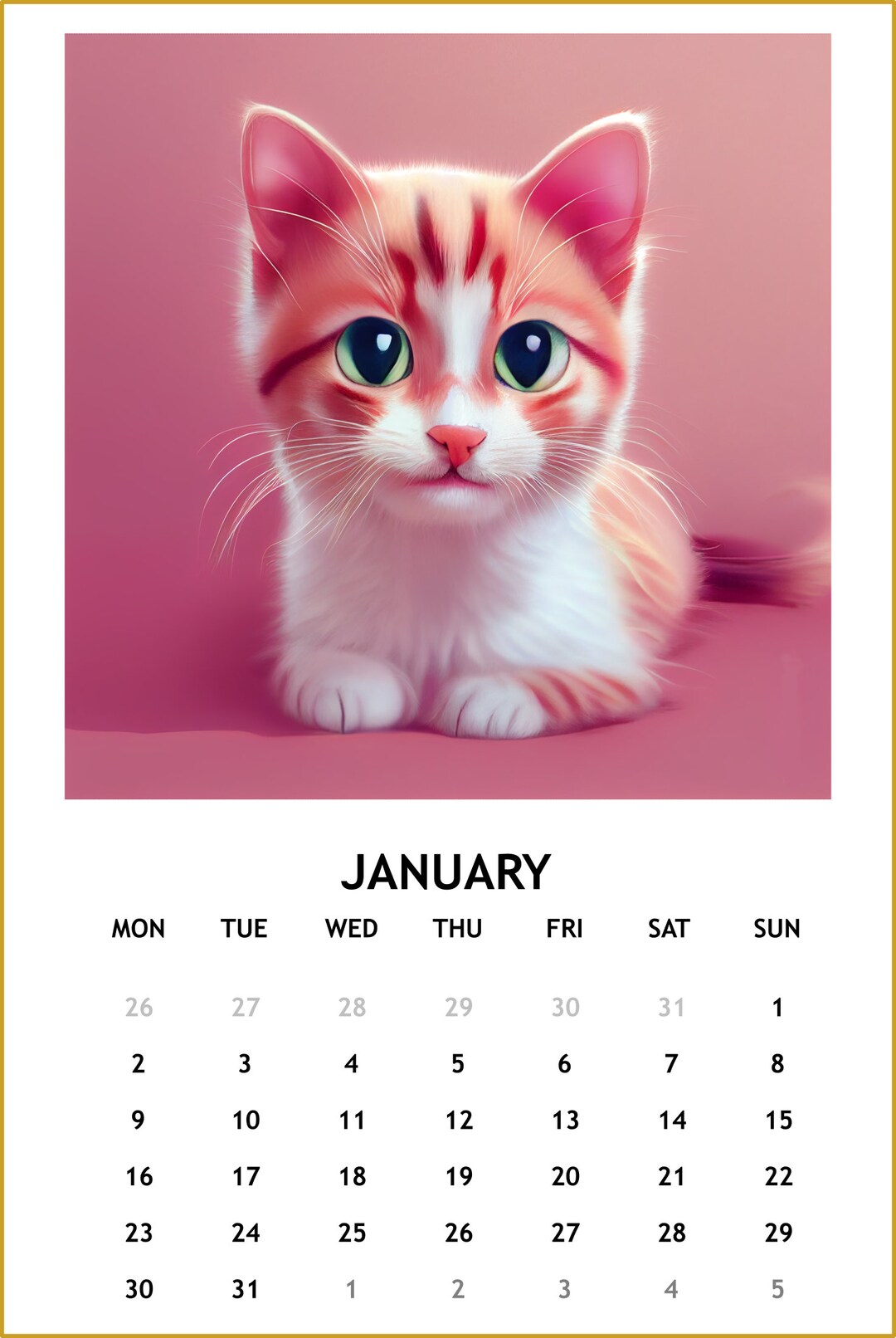 Automated 12 Months Calendar Generator For Any Year An Excel Etsy