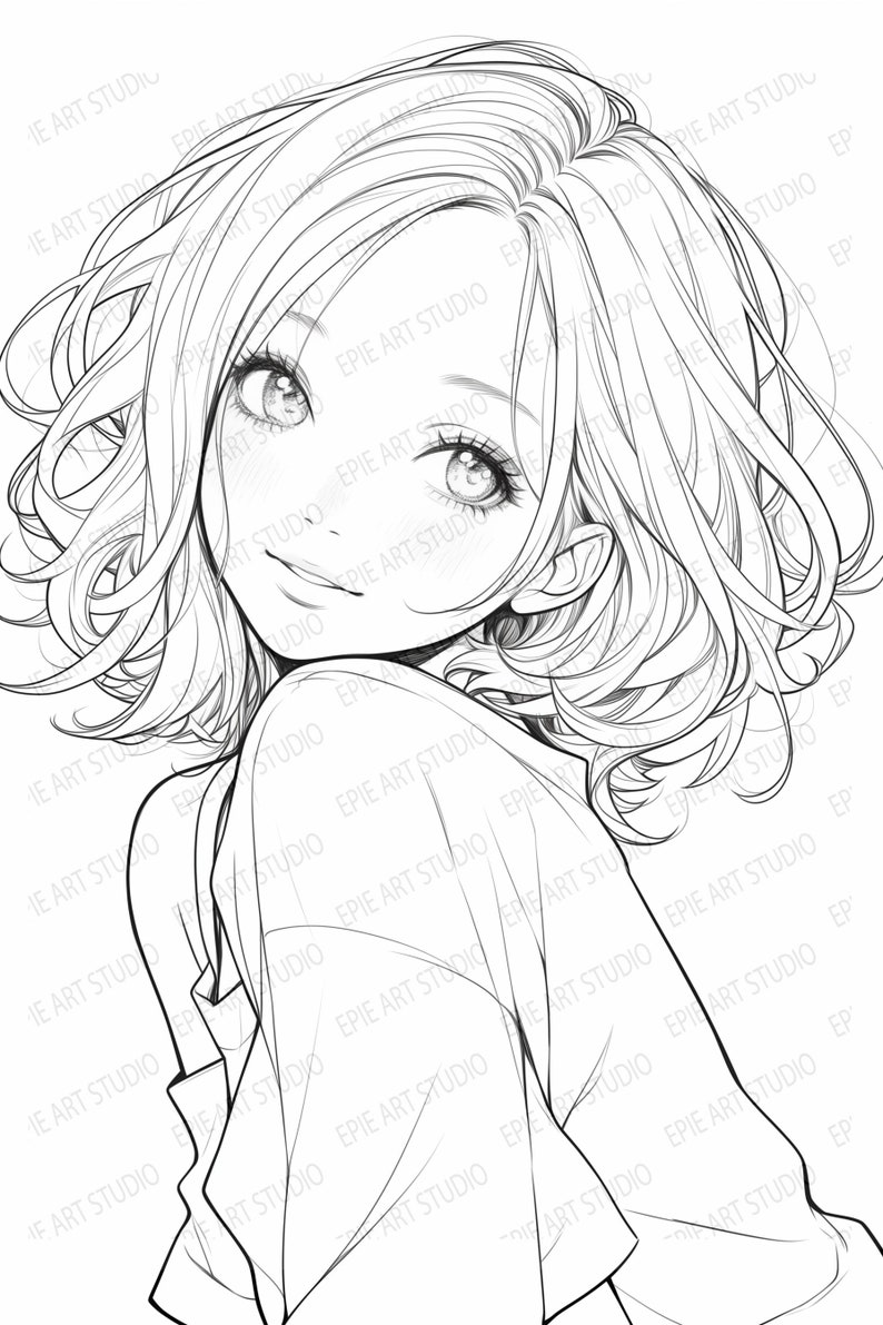 50 Coloring Pages of Pretty Girls. Diverse Styles. Digital Download. Pick the Page You Like and ...