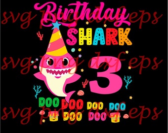 Shark Birthday Svg Etsy Shark Birthday Svg Etsy