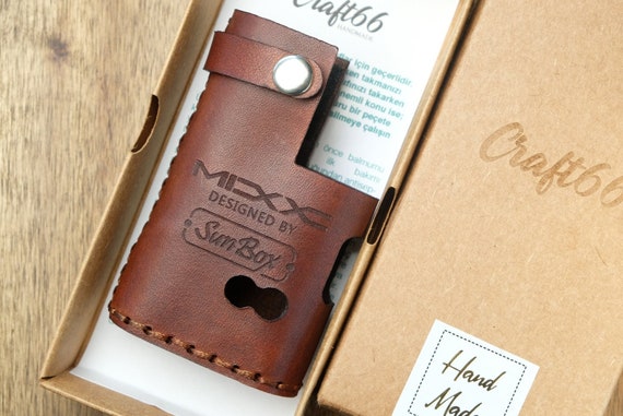 aspire vape case Mixx Leather | Leather Sleeve | Leather Cover - Please Read Item Details - Personalized Gifts aluminum FLAVOR:Strawberry Kiwi infused super fog vape