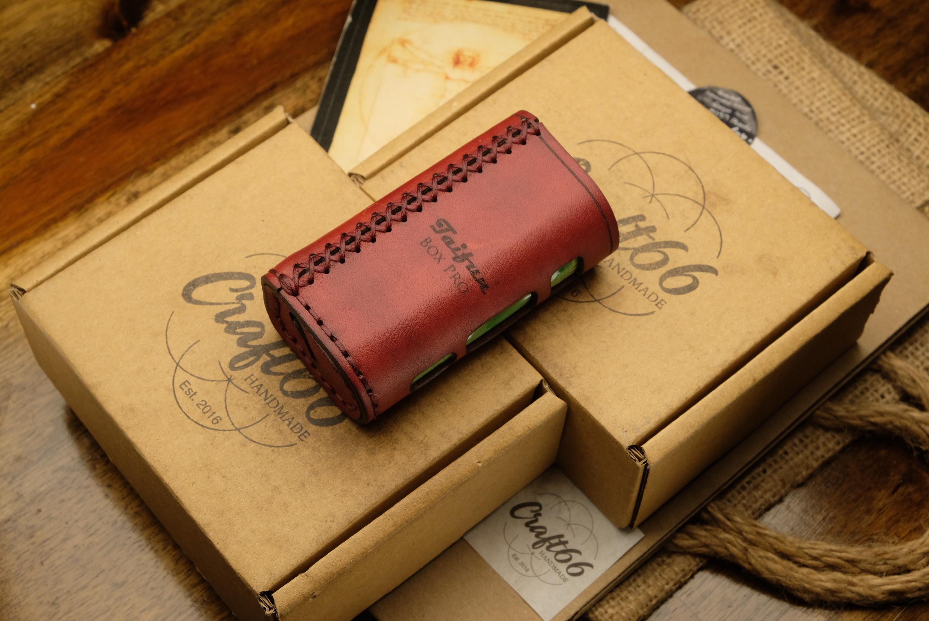 Taifun Box Pro S 23mm 18650 Leather Case | Sleeve | Cover - Personalized  Gifts