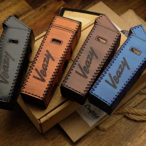 Storz & Bickel VEAZY Vaporizer Leather Case | Leather Sleeve | Leather Cover- Please Read Item Details - Personalized Gifts