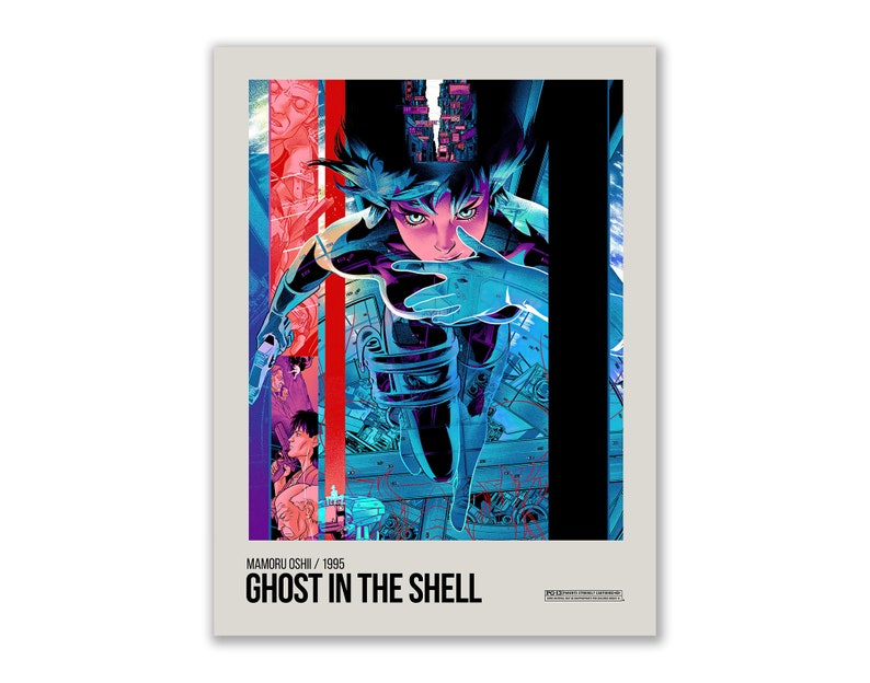 Ghost in the Shell Poster Mamoru Oshii Anime Sci-fi Movie Print