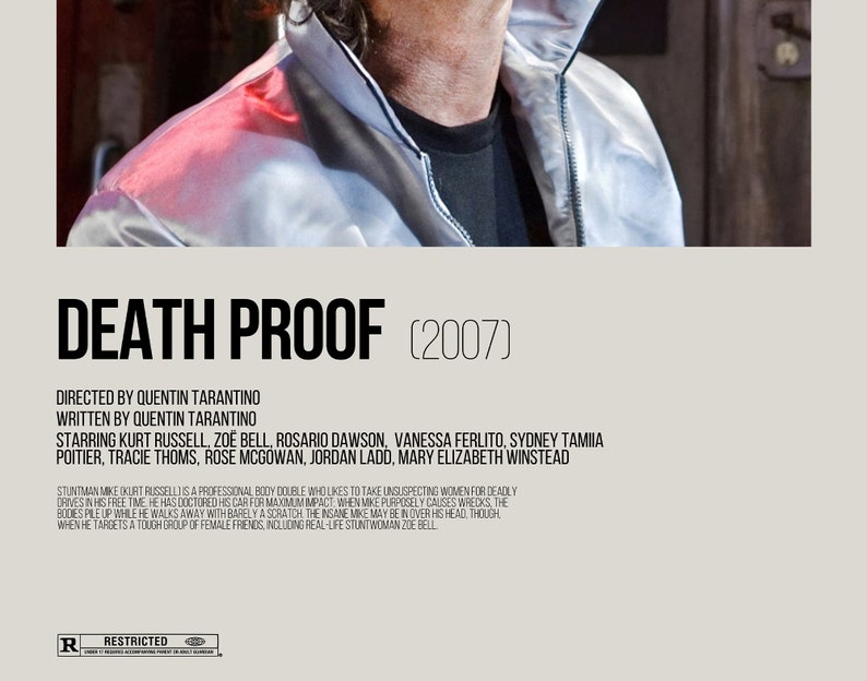 Death Proof Poster Kurt Russell Quentin Tarantino Movie Print