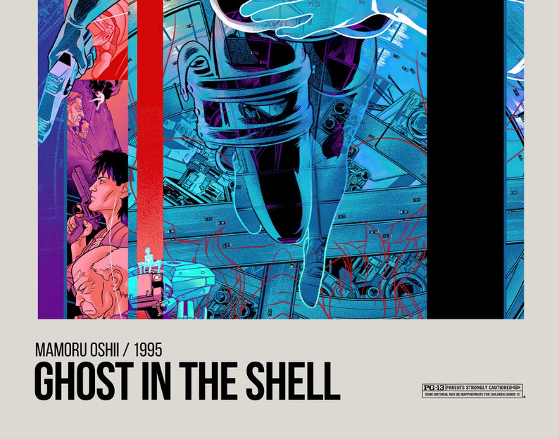 Ghost in the Shell Poster Mamoru Oshii Anime Sci-fi Movie Print