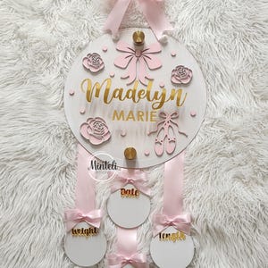 Newborn Baby Birth Stats Board Wood and Acrylic, 3d Style, Nursery ...