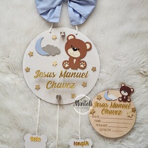 Newborn Baby Birth Stats Board Wood and Acrylic, 3d Style, Nursery ...