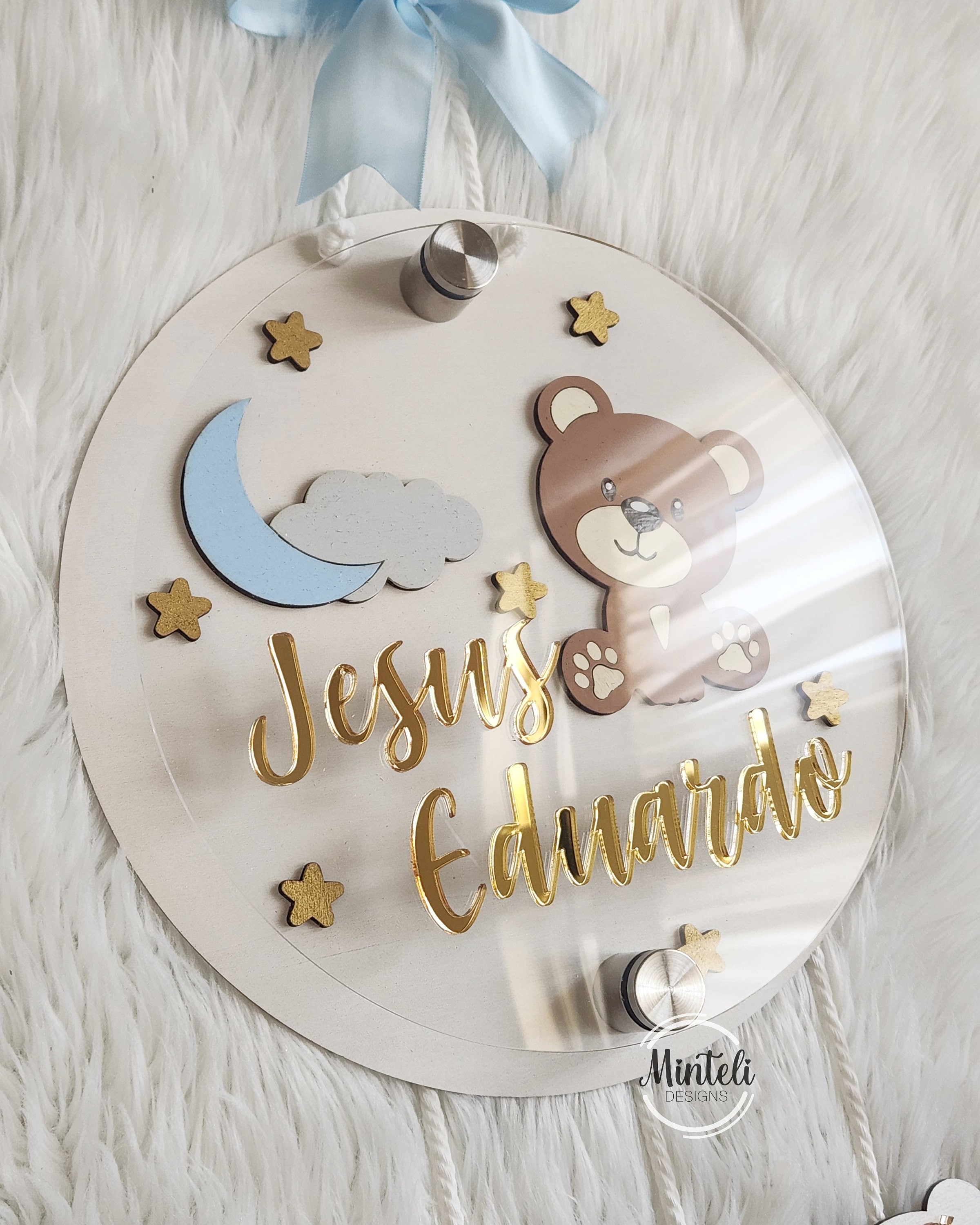 Newborn Baby Birth Stats Board Wood and Acrylic, 3d Style, Nursery ...