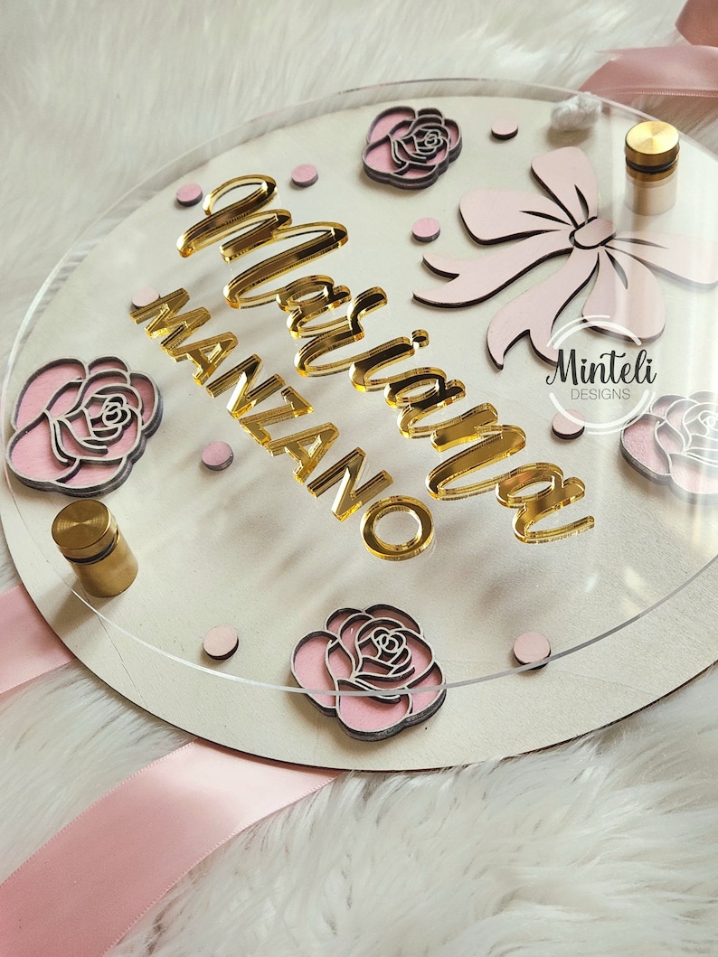 Newborn Baby Birth Stats Board Wood and Acrylic, 3d Style, Nursery ...
