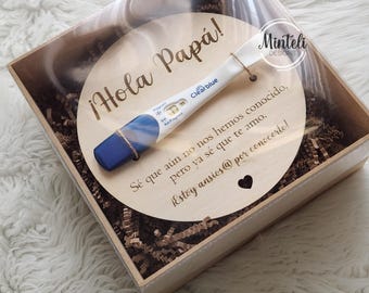 Surprise Sign daddy to be Baby Announcement wood sign english or spanish | anuncio sorpresa para Papá llegada bebe, revela embarazo español