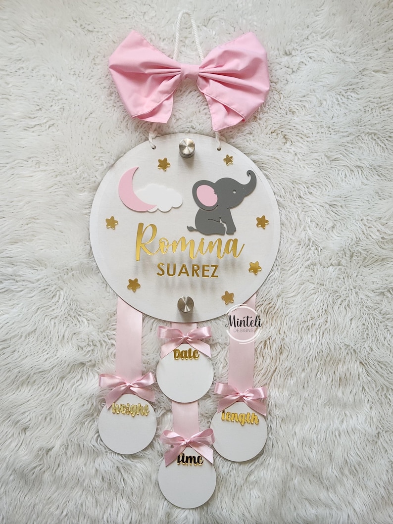 Newborn Baby Birth Stats Board Wood and Acrylic, 3d Style, Nursery ...