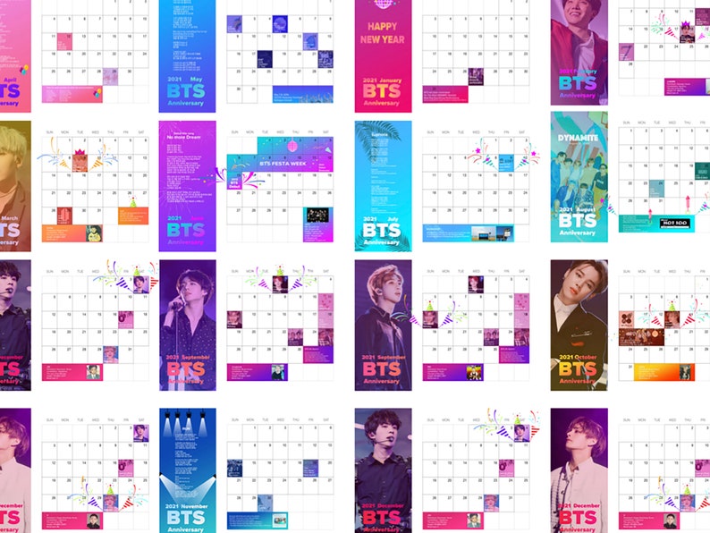 bts-anniversary-printable-calendar-2021-bts-digital-poster-rm-etsy