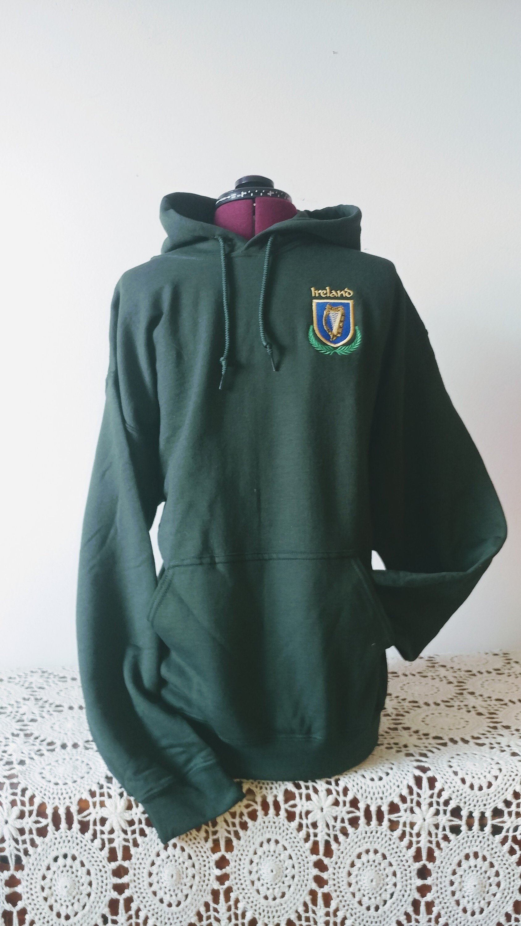 Ireland Hoodie embroidered Design Pullover Sweatshirt / Unisex Etsy