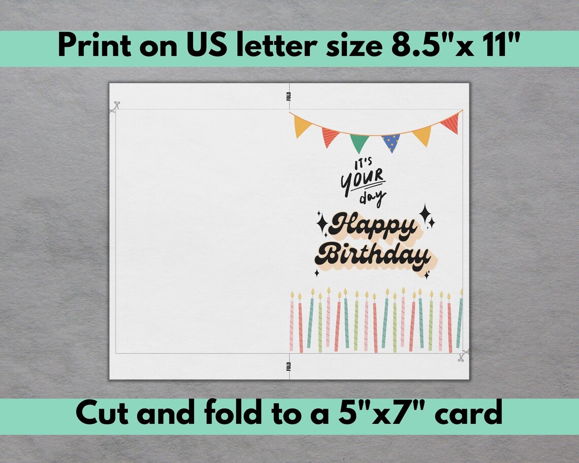 Printable Birthday Card | Birthday Card Printable | Digital Birthday ...