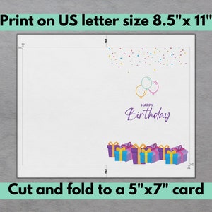 Printable Birthday Card Birthday Card Printable Digital - Etsy