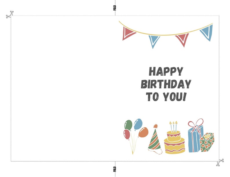 Printable Birthday Card Birthday Card Printable Digital Birthday Cards
