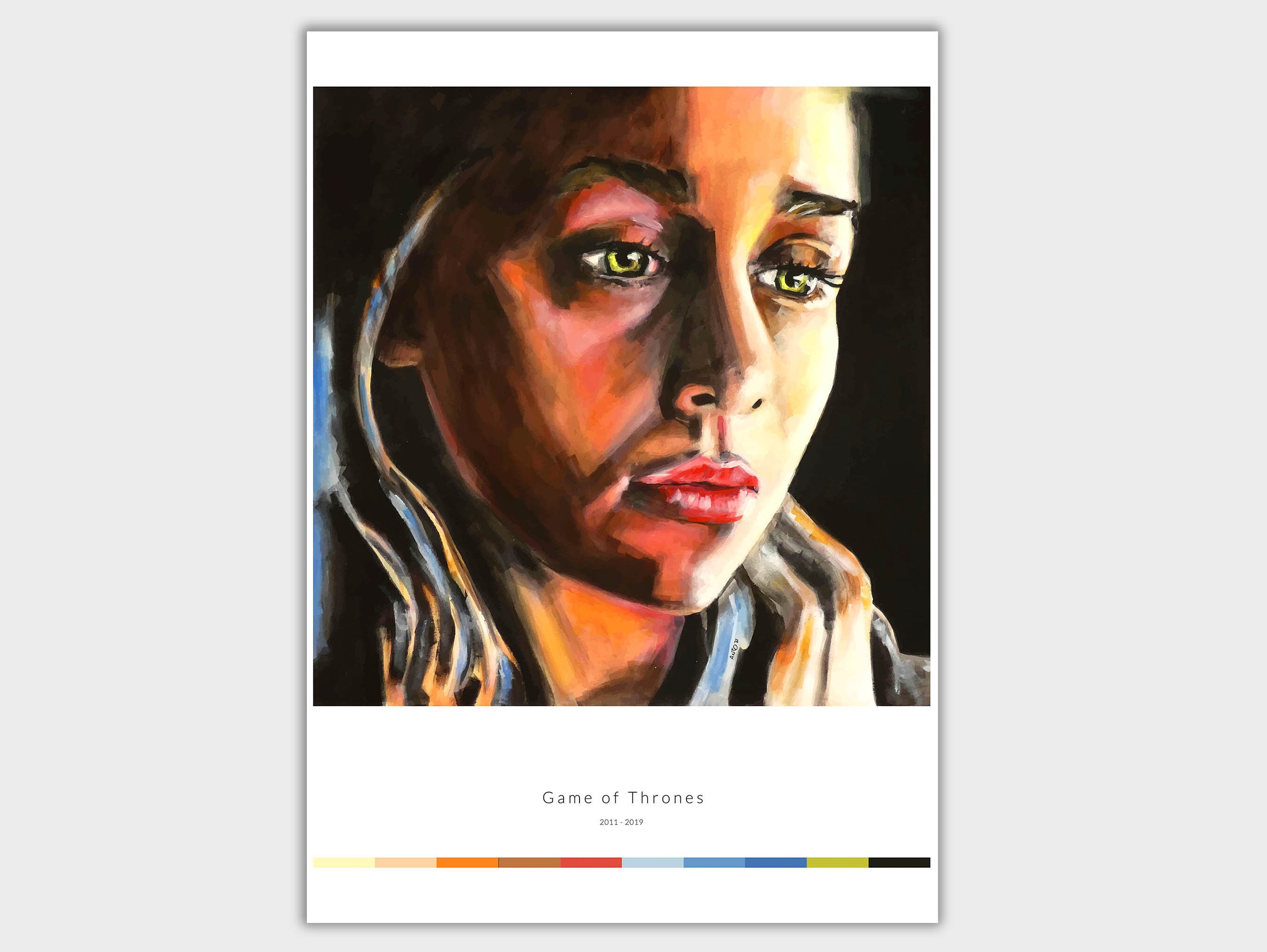 Game of thrones Cartel alternativo de la serie ,inspirado en el personaje de Daenerys Targaryen