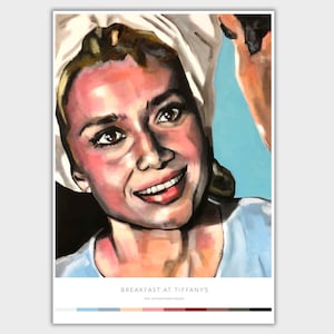 Ontbijt bij tiffanys Cartel alternativo de la película, hoofdrolspeler door Audrey Hepburn