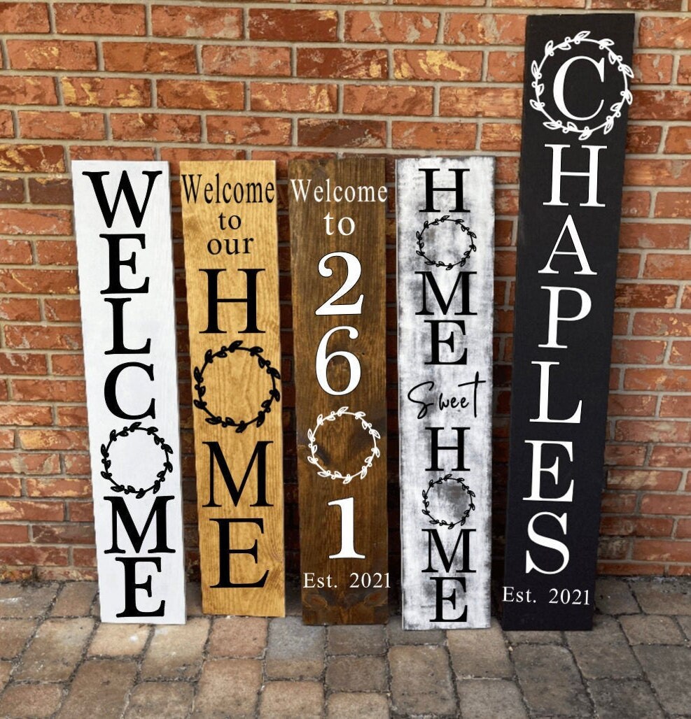Personalized Porch Sign 4 FT 5 FT Leaning Sign Porch Etsy