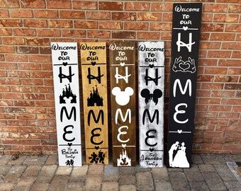 GIFTS Mickey Home Sign Home Decor Welcome Porch Sign Disney Porch sign Jack Skellington Wood Sign Disney Porch sign Minnie Wood Sign