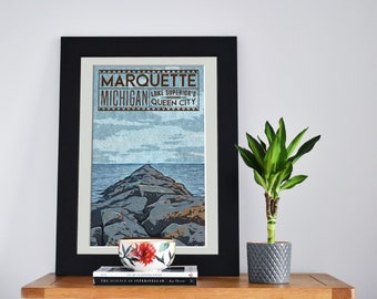 Marquette Vintage Style Art Print