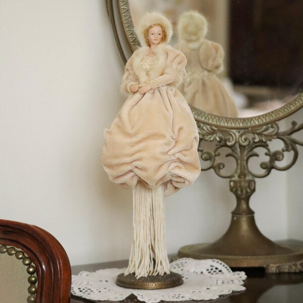 Victorian Lady Tassel Dolls With Stand Etsy