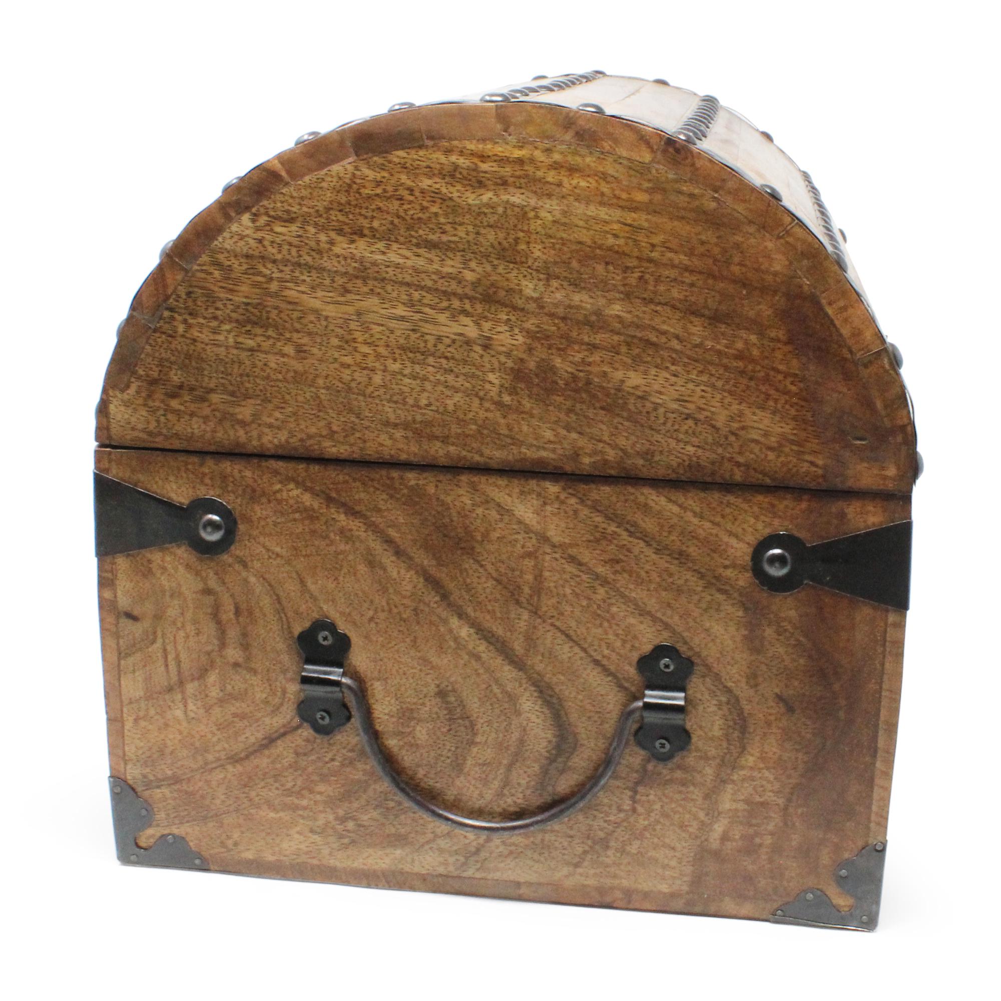 Pirate Wooden Treasure Box With Antique Hasp and Locks and Keys ...