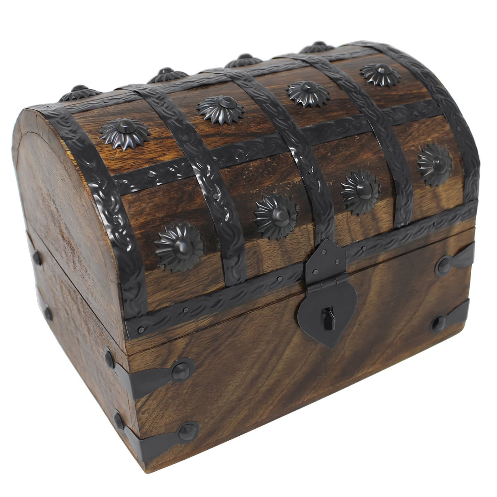 Nautical Cove Pirate Treasure Wood Chest Includes Faux Etsy
