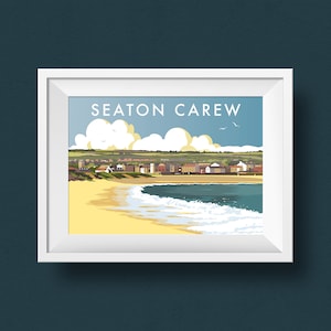 Seaton Carew Beach, Hartlepool, północno-wschodnia Anglia, wydruk artystyczny Giclee