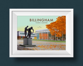 Billingham, Stockton-on-Tees, North-East England, Giclee Art Print