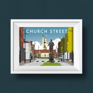 Church Street, Hartlepool, North-East England, Giclee Art Print