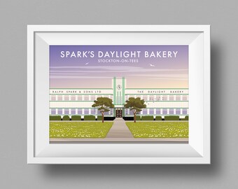 Spark's Bakery Stockton-on-Tees North-East England, Giclee Art Print