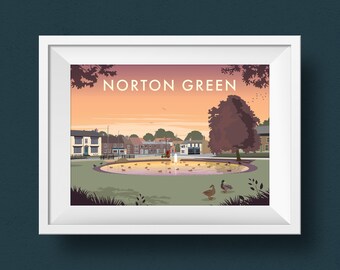 Norton Duck Pond Stockton-on-Tees North-East England, Giclee Art Print
