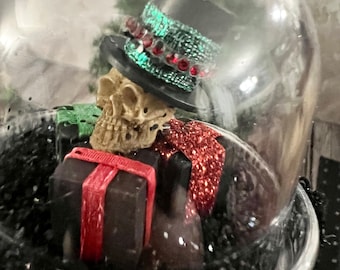 Gothmas cloche ornament Creepmas Christmas skull gift hanging tree decor home decoration