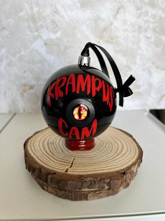 Krampus Cam Goth Holiday Gothmas Christmas Tree Ornament Gothic decor Xmas Surveillance