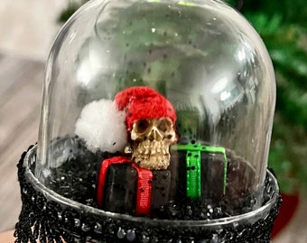 Gothmas cloche ornament Creepmas Christmas skull gift hanging tree decor home decoration